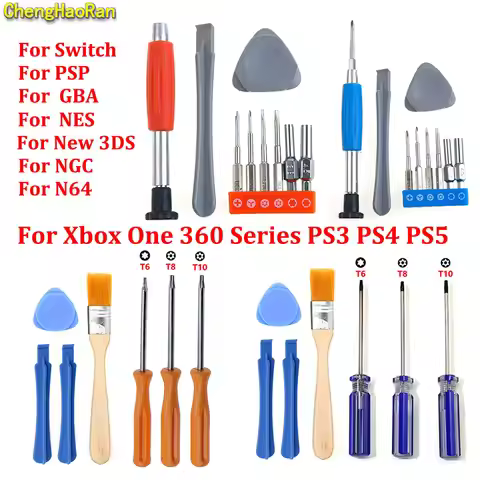 For Xbox One 360 Series PS3 PS4 PS5 Screwdriver Set Opening Tool Kit Repair Parts For Switch GBA SP 