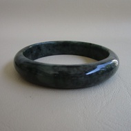 Burmese Jadeite type A Bracelet Round Shape Flat Belly Inner Ring Size 62.6mm Width 14mm Suitable Fo
