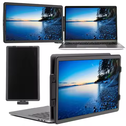 14.1 Inch Portable FHD TFT IPS Display Monitor Type-C/HDMI Compatible Rotatable Extender Dual Screen