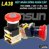 Emergency Stop button, emergency Stop button LA38-11ZS non-22mm, Stop button, on/off button Switch