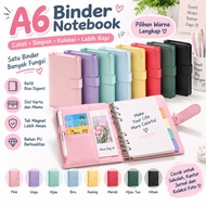 A6 Binder Notebook PU Leather Binder Notebook Photo Card Journal