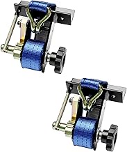 Ladder Rack Straps, W/J-Hook (2PCS), 1.4" Black Square Tube Mount, 1.5" Wide x 7.5' Long, Blue Ladde