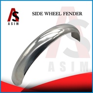 ☌ ∟ ℗ ASIM MOTORCYCLE TRICYCLE SIDE WHEEL FENDER STAINLESS Pure stainless sidecar fender (tapalodo)