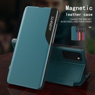 Smart View Window Flip Leather Phone Case for OPPO A9 2020 A5 2020 Reno 2Z 2F 2 kickstand magnetic business cover for OPPO RENO 2F RENO2 RENO 2Z Magnetic Window Phone Case PU Leather Flip Cover