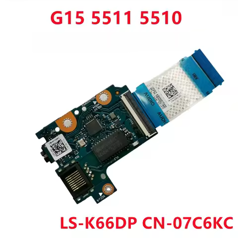 Laptop Audio Ethernet Board for DELL G15 5511 5510 LS-K66DP 07C6KC 7C6KC GDP53 GDL56