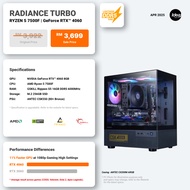 IDEALTECH RADIANCE TURBO AMD PC PACKAGE ( AMD RYZEN 5 / NVIDIA RTX4060 8GB / 16GB RAM / 256GB SSD )