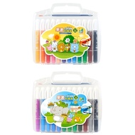 [King PLAZA] LIBERTY Water-Soluble Fruity Rotating Chalk Pen 12 Colors 24 GC-002 With Watercolor