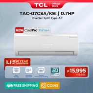 TCL 0.7HP Inverter Aircon Split-type Air Conditioner TAC-07CSA/KEI (White)