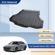 Car Rear Trunk Mats For Hyundai Elantra Avante i30 Sedan CN7 2021~2024 Car Trunk Storage Pads Cargo 