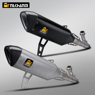 For Zontes 368G 2024 Motorcycle Exhaust stainless steel Akapovic Carbon tip Muffler