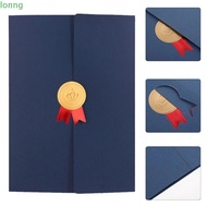 LONNGMY Diploma Cover, Paper Envelope A4 Award Certificate Holder, Gilding Process Exquisite Three-f