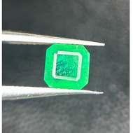 Emerald 1.35 Carat square Structure Size 6.4x6.4x4 Mm. Natural Gem 1 1.35cts 6.4x6.4x4mm shape