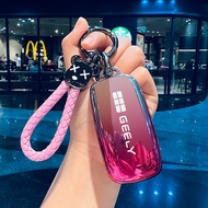 กระเป๋าใส่กุญแจรถยนต์ GEELY EX5 L7 L6 E8 ฝาครอบป้องกัน ห่วงพวงกุญแจรถยนต์