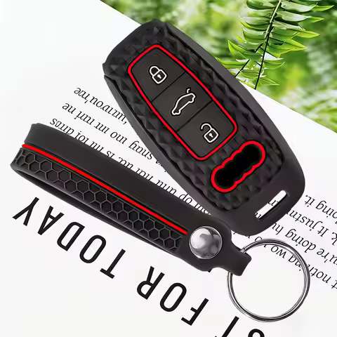 For Audi A3 8Y A4 A6 A7 A8 E-tron Q5 Q8 C8 D5 Silicone Car Smart Key Case Cover Auto Styling Protect