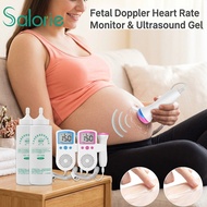 Fetal Doppler Heart Rate Monitor Baby Sound Detector 250ml Ultrasound Gel Use Doppler Baby Heart Mon