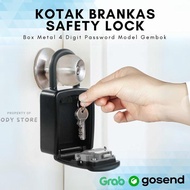 4-DIGIT PASSWORD SAFE STORAGE BOX MINI SAFE SECRET KEY WALL PASWORD SAFE