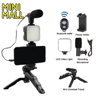 Vlogging Kit Video Making Package 5in1 AY49 B72 LED Tripod Phone Holder Hp Handphone Ay 49