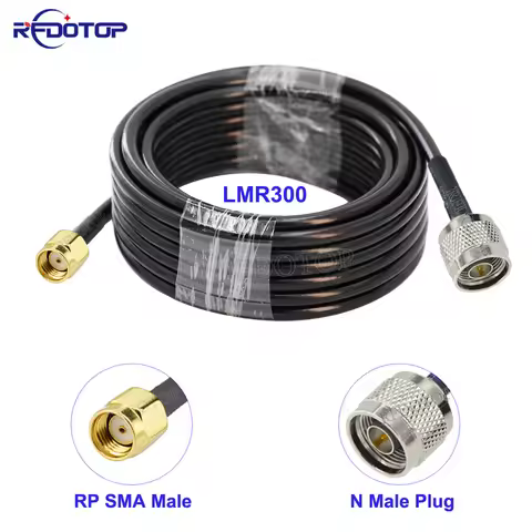 Black LMR-300 RP SMA Male to N Male/Female Connector 50 Ohm Low Loss LMR300 50-5 Coaxial Cable N to 