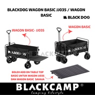 Blackdog Wagon Folding Fourway Trolley Camping Picnic Black Detachable Roller Big JJ035  Wagon Basic