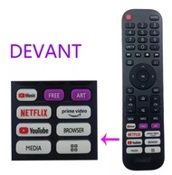 Smart TV Remote Control For Hisense megra  EN2D30H 43H6G 50H6G 55H6G 65H6G EN2N30H 50A7300F 55A7300F 55A7500F 65A7300F 4K UHD LED For Devant Smart TV remote 32STV103 50QUHV04 55UHD202 EN2N30H Remote Control prime video About YouTube NETFLIX