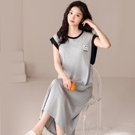 Pink Lady 罩杯式 短袖連身睡裙 微笑日記 涼感螺紋布睡衣 居家服