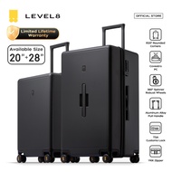 LEVEL8 Luminous Textured Trolley Luggage Case Suit 20"&28"