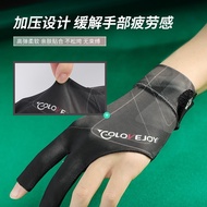 Pool Gloves Fingerless Three-Finger Pool Special Premium Gloves Men Women Left Hand Black Colorful P