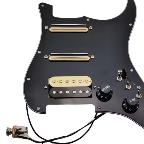 Q-X Music Store-HSS Prewired Pickguard Pickups Alnico V Humbucker Pickup Guitar Wiring Harness Mini