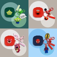 For Baseus Bass BD1 Case Baseus Bass BD1 Silicone Soft Case Cute Sesame Street Pendant Cartoon Block