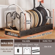 Gslife Kệ Nhà Bếp 2 Trong 1Giá Úp Nồi + Đỡ Nắp Vung Giá Úp Xoong Chảo Gọn Gàng Tiết Kiệm Không Gian