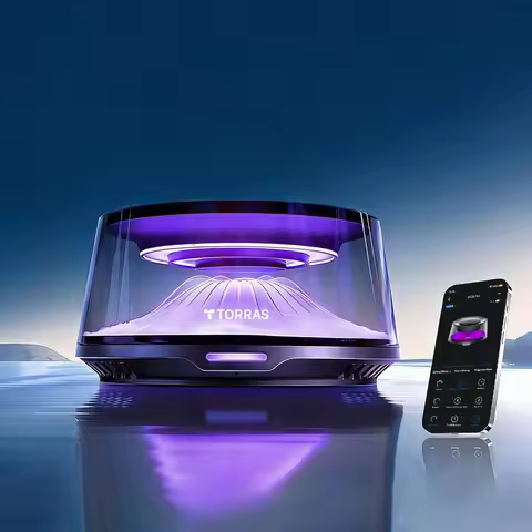 Smart Car Air Freshener with App Control, Auto ON/OFF, Cherry Blossom & White Musk Scent, 2 Packs La