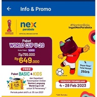 NEX PARABOLA PAKET WORDCUP U-20 FREE BASIC&amp;KIDS