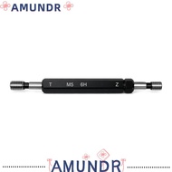 AMUNDR Double Ends Thread Gauge, Steel Material Black Thread Plug Gauge, Durable M5x0.8 6H Tolerance