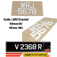 3D crystal car number plate numbering alphabet bulk order Standard font Fancy font