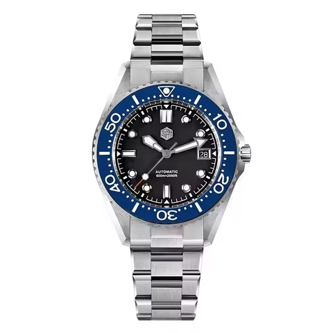 San Martin 41mm Diver Watch ST2130 Helium Automatic Mechanical 600m SN0036