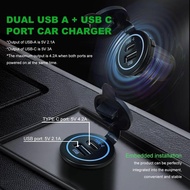 YM1218 USB Type C 28W Fast charger Waterproof with Cap Type C USB Car Charger Socket 9V-36V for Car,