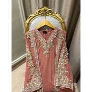 ABAYA KAFTAN FREYA 5 Set (Outer Inner Manset gamis Turban dan Ikat pinggang)