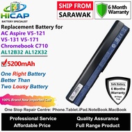 HICAP ACER Laptop Battery AL12B32 AL12X32 5200mAh for ACER Aspire V5-121 V5-131 V5-171 Chromebook C7