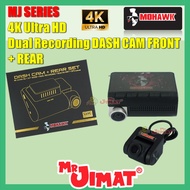 MOHAWK 4K Dash Cam | Front &amp; Rear Camera | Dual Recording | Built in Wifi | MJ Series