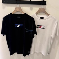 Agnes b. sport dinosaur logo solid color round neck short sleeved T-shirt for men