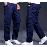 Seluar cargo pants men's straight cut [ expert quality ] kain 100% cotton strechable available stock