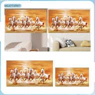 [mojotorw7] Decorative Painting Seven Horses Painting Picture Print Animal Poster Wall Art Polyester