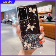 Samsung Galaxy Note 20 20Ultra 10 10Plus 9 8 S10 S10Plus S9 S9plus 3D Butterfly Clear Glitter Soft Shockproof Phone Case