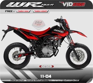 stiker yamaha wr 155 decal supermoto yamaha wr 155 full body terbaru - hitam