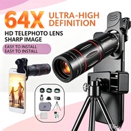 36X 64X Telephoto Phone Lens 4K HD Phone Monocular Telescope With Tripod Universal Mobile Phone Clip