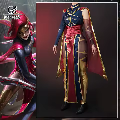 ROLECOS Game LOL Prestige Masque of the Black Rose Katarina Cosplay Costume Game LOL Outfit Hallowee