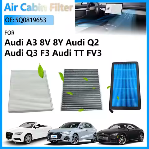 Air Conditioning Cabin Filter For Audi A3 8V Convertible 8Y Sportback Q2 Q3 F3 Audi TT MK3 FV3 Acces