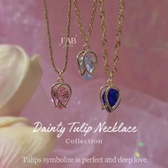 FAB | Subtle Dainty Tulip Necklace