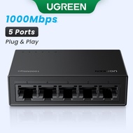 UREEN 1000Mbps 5/8 ports Gigabit Ethernet Switch ports 5V 1A for Laptop/TV Set-up Box/Security Camer