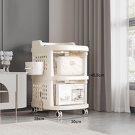 Inaso Rak Troli Susun Dorong Tempat Penyimpanan Makanan Skincare Kabinet Dapur Serbaguna HRK525